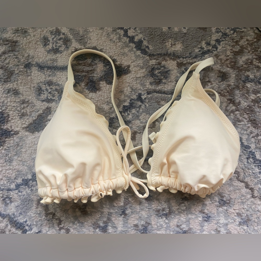 Yellow Ruffle Bikini Top - Picture 2 of 3